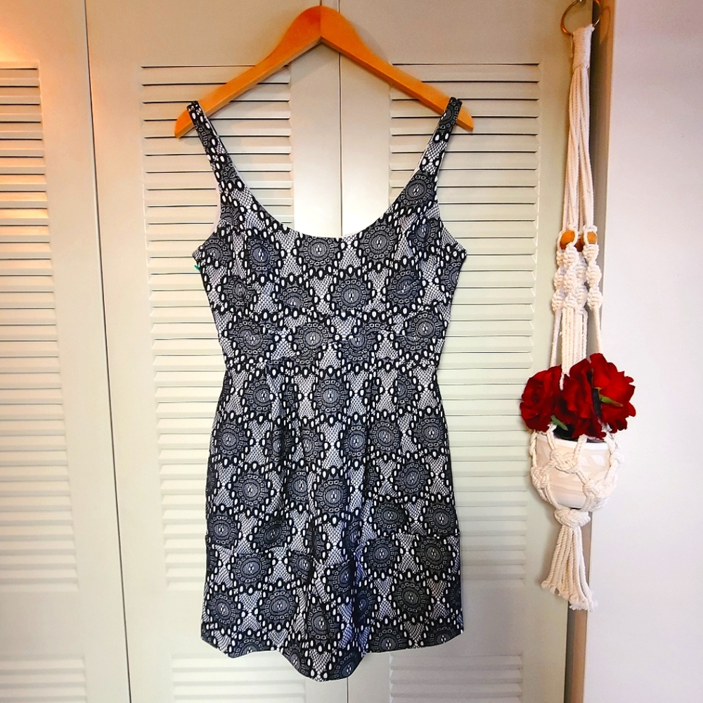 Anthropologie Hazel Black Lace Dress with Pockets